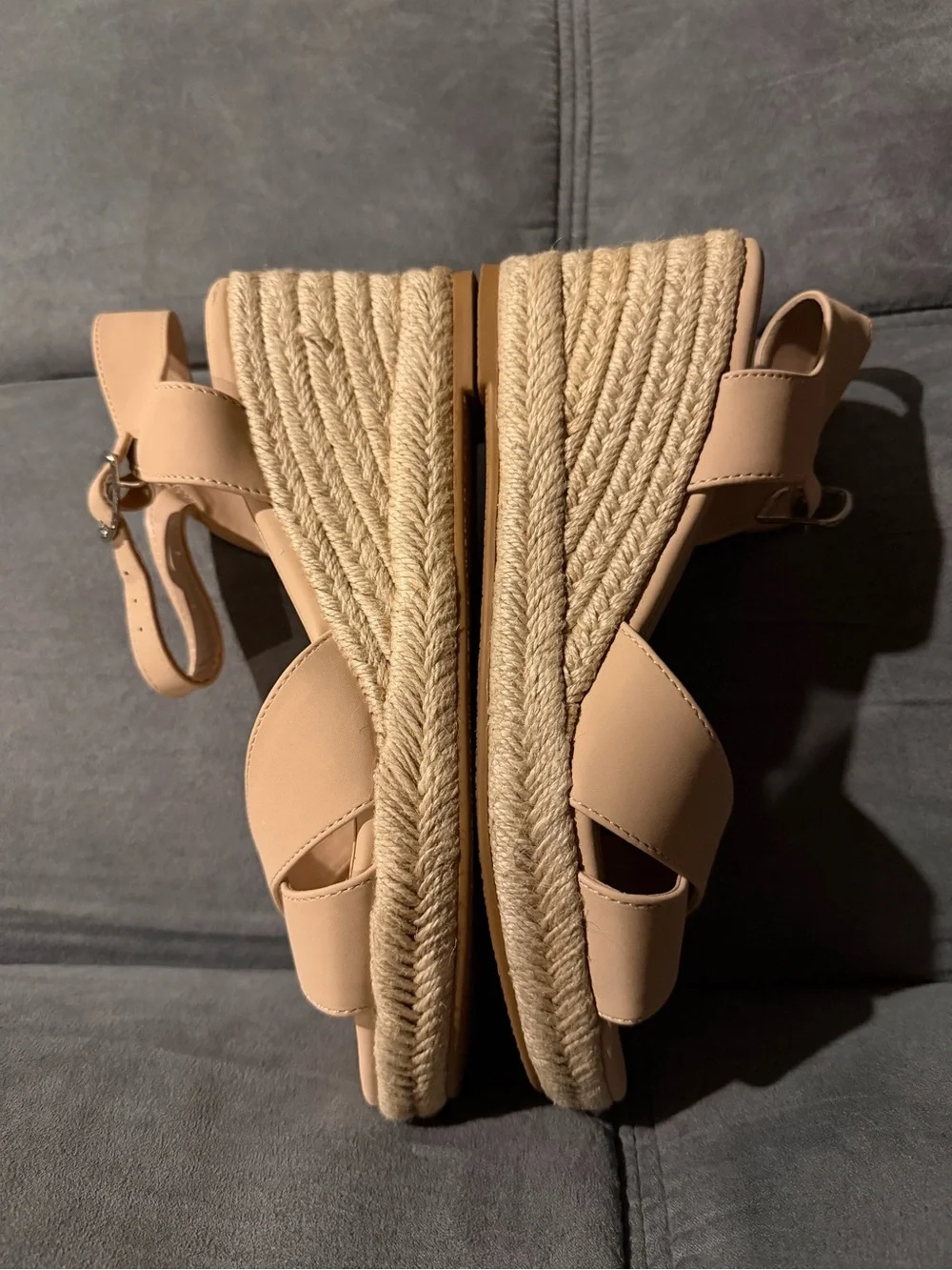 Tan wedge sandals size 7